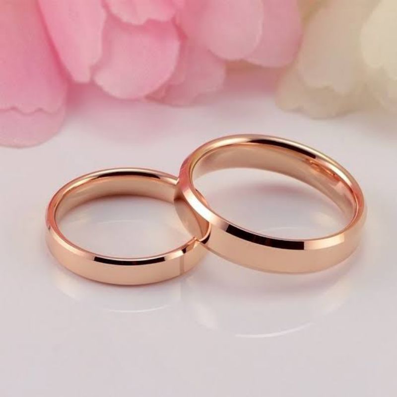 cincin titanium rose gold anti luntur