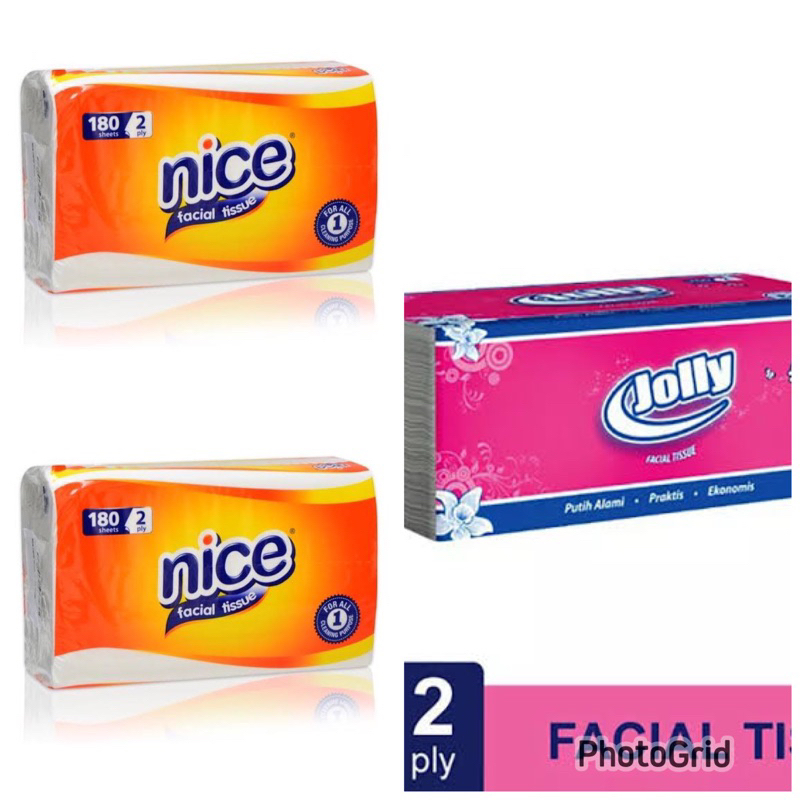 harga lebih murah 2 tisunice jolly 180 sheet dan 1 tissu jolly 250 sheet