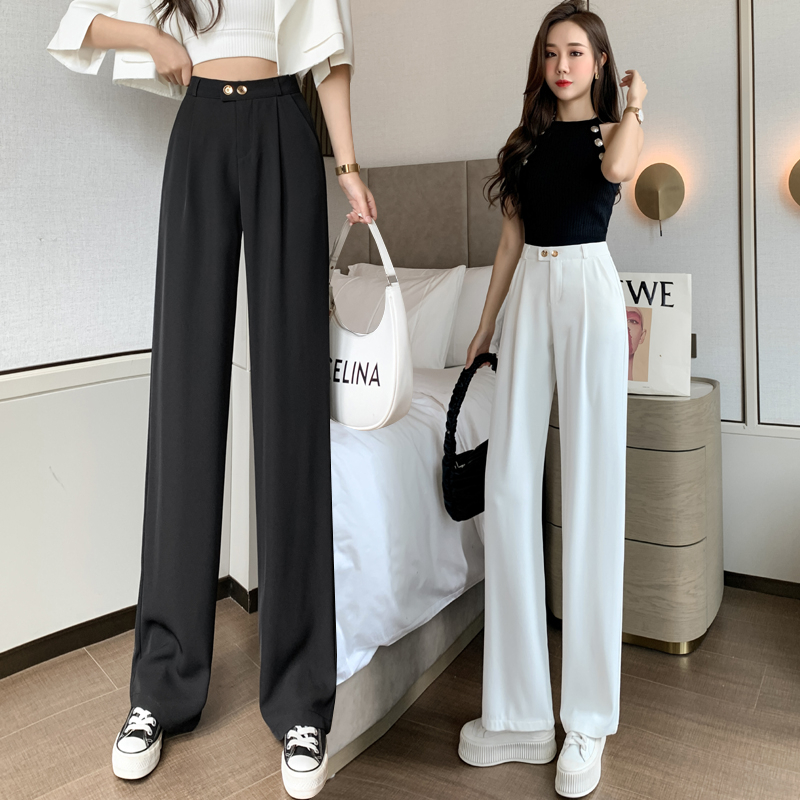 Celana Panjang Kasual Wanita / Celana Setelan Wanita Highwaist Premium Hitam / Putih