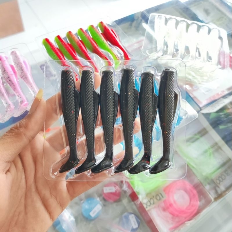 Umpan Pancing Soft lure Rep.Zman 8cm Lure Casting - Soft Lure Casting Lazarus 8cm Paddle Tail (isi 6