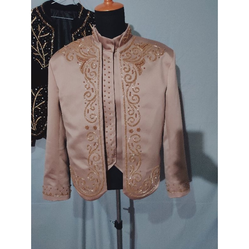 beskap pengantin pria solo/baju pengantin adat jawa bahan bridal