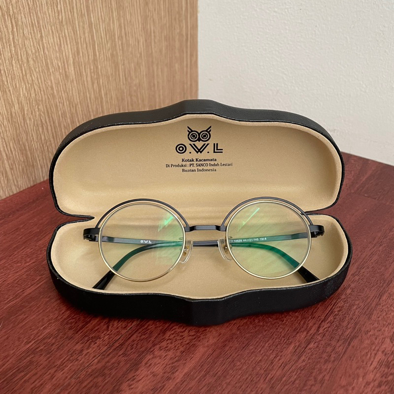 PRELOVED LIKE NEW OWL EYEWEAR Kacamata Frame Wanita Pria Original Bekas Minus Asthetic Bulat
