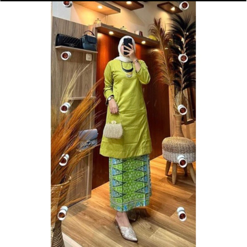 Setelan Baju Kurung Melayu / Baju Kurung Stelan Rok Batik/ Baju Kurung Malaysia / Baju Kurung Melayu  Rok Batik/ Baju Kurung modern/BAJU KURUNG SONGKET BATIK MELAYU