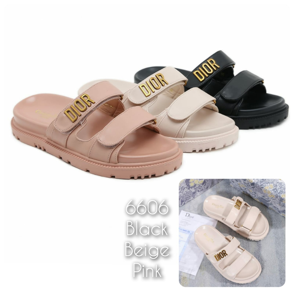 NEW ARRIVAL!!!  SANDAL WANITA C_D KULIT POLOS IMPORT TERMURAH WEDGES SET Kode: 6606