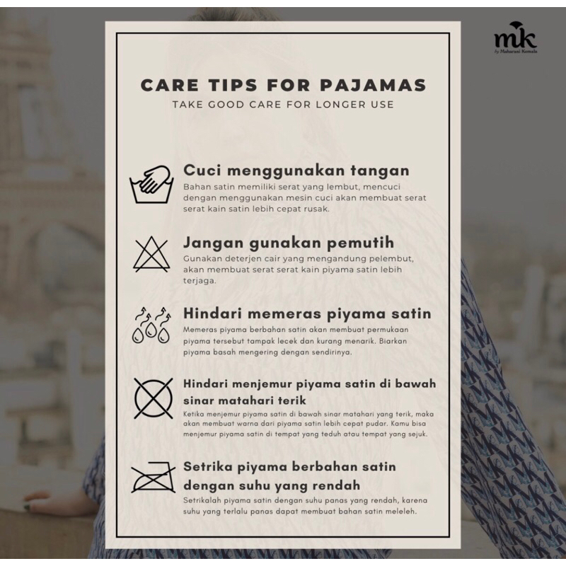 MK Pajamas Palm Lengan Pendek