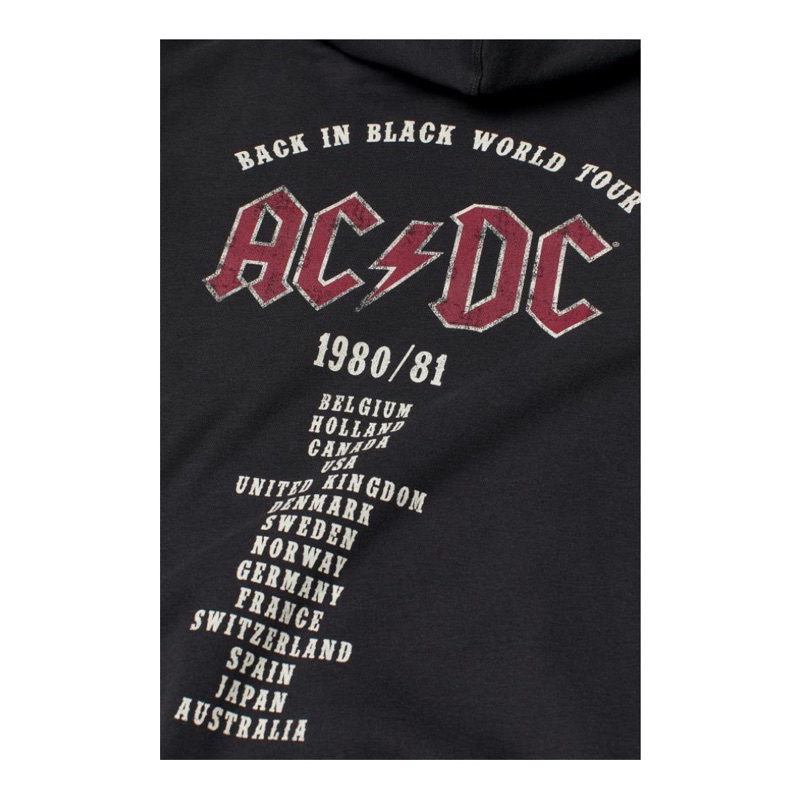 ( 8.8 ) Hoodie Unisex Sablon ACDC Tour, Flecee Katun Lembut Tebal, Free Papperbag