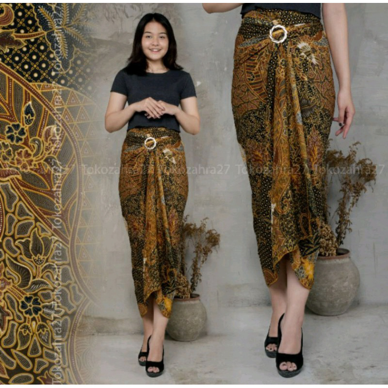 (50 Motif) Rok Lilit Batik Bawahan Kebaya Modern Rok Serut Batik Free Ring Kain Batik Floral Batik Couple Pasangan