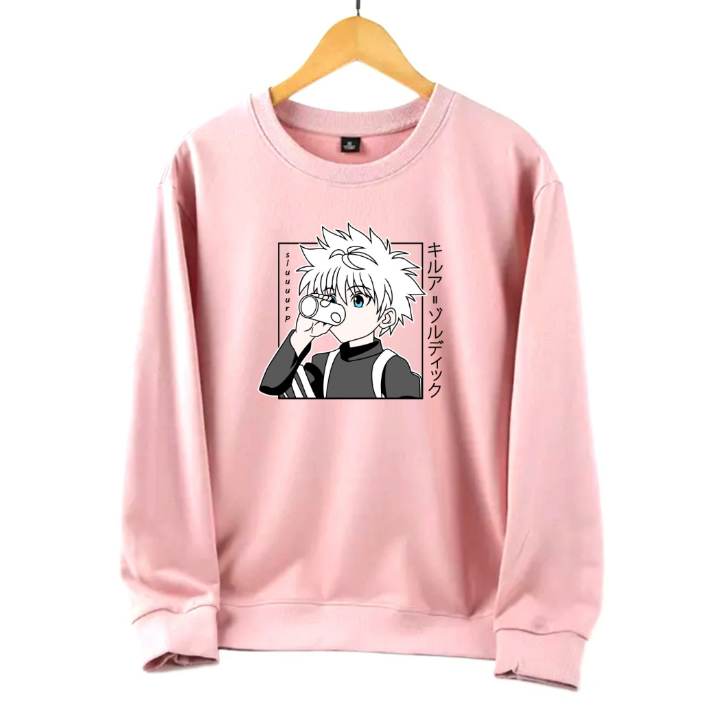 Anime Killua Zoldyck Devil Eye Sweater Crewneck Oblong Wanita Size M-L-XL-XXL Bisa Bayar Ditempat COD