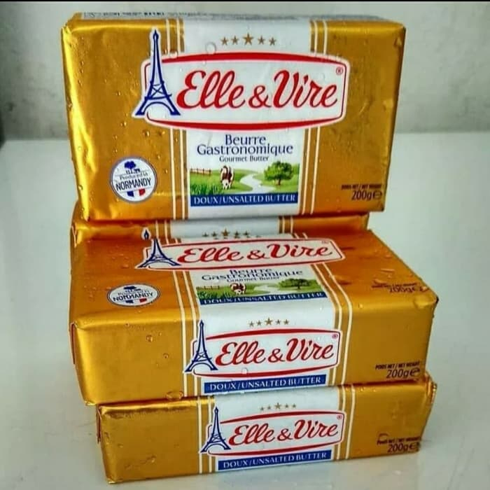 

[oddsolshop] pekanbaru/Elle & Vire French Butter 200GR Beurre Gastronomique Salted Unsalted Mentega