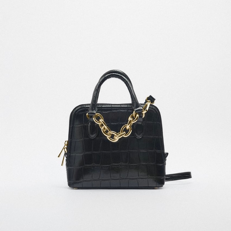 [ZARA] Mini City Bag With Chain Strap