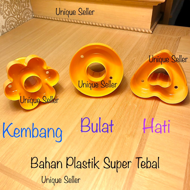 Cetakan Donat Jco Model Kembang Bulat Hati / Cetakan Donat Plastik / Donut Cutter Plastik Tebal / Doughnut Cutter / Cetakan Donut Plastik