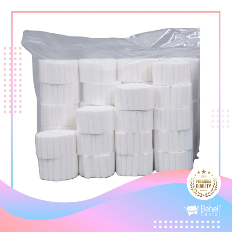 600pics DENTAL COTTON ROLL - Kapas Ortho Gigi Gulungan 1 pack - BEHELLDENTAL