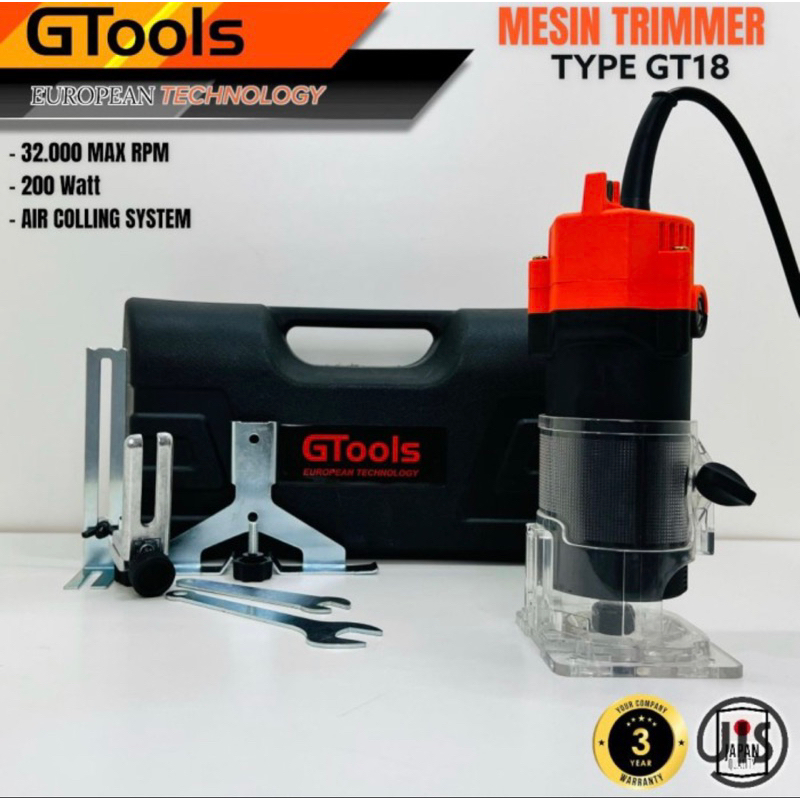 Mesin Trimmer kayu profil Gtools GT18 fulset koper eropa technology