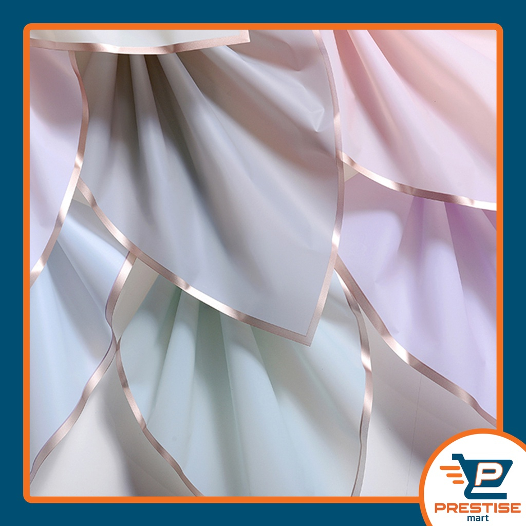 

FLOWER WRAP CELLOPHANE GOLD LINE [20 PC] - Kertas Buket Bunga Emas Lining List Emas Bungkus Kado Bouquet Kebutuhan Florist Gift Wisuda Hampers Paper Wrap Buket Craft Kerajinan Tangan Kraft Hias Dekorasi Rumah Pesta