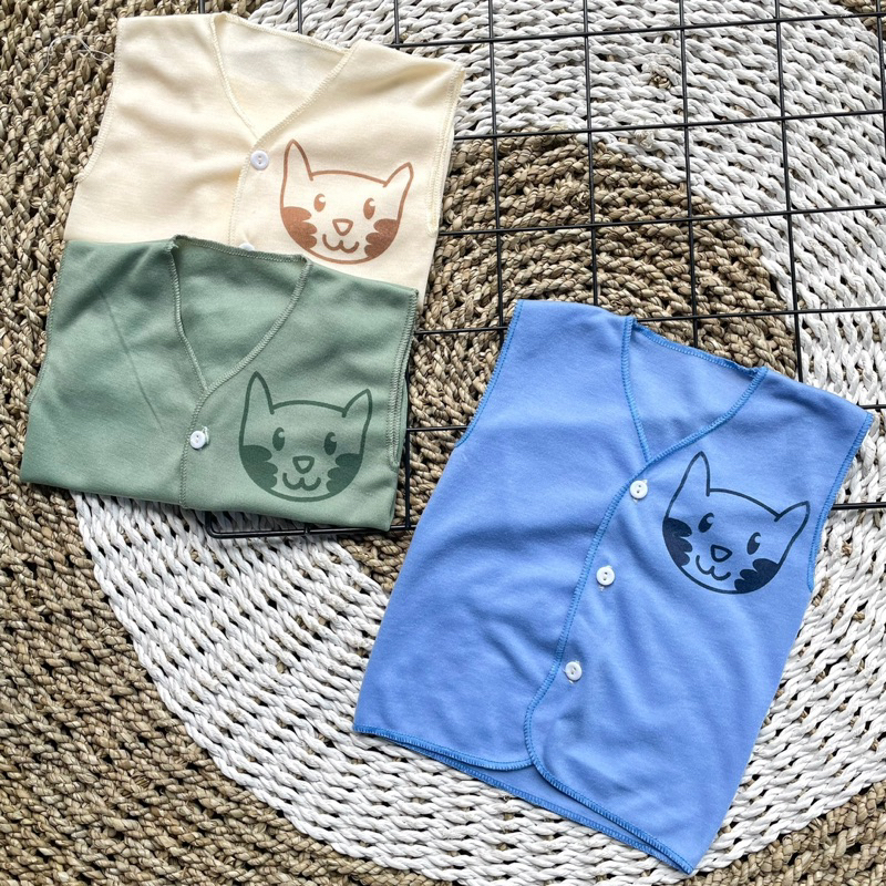 3 PCS Baju Lengan Kutung Bayi Bayi Atasan Bayi Baju Newborn Baju Bayi Baru Lahir Gift Bayi Hadiah Lahiran Bayi DNW BABY