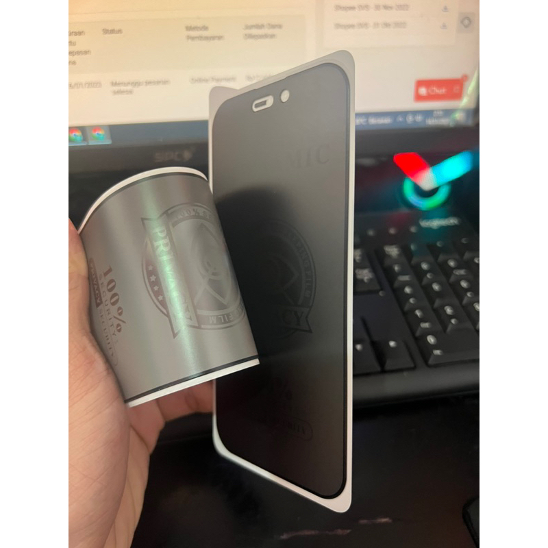 TEMPERED GLASS CERAMIC MATTE SPY XIAOMI MI 12T/MI 12T PRO/MI 8 LITE/MI 9T/MI 10T/MI 10T PRO/MI 10T LITE 5G/MI 11i/MI 11 LITE/MI 11T/MI 11T PRO