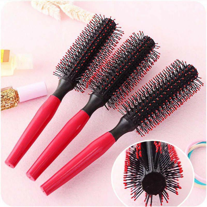 Roll Sisir Cermin Rias Makeup Portable / Sisir Rambut Rontok / Roll Sisir Rambut / Kaca Gagang Bulat Import