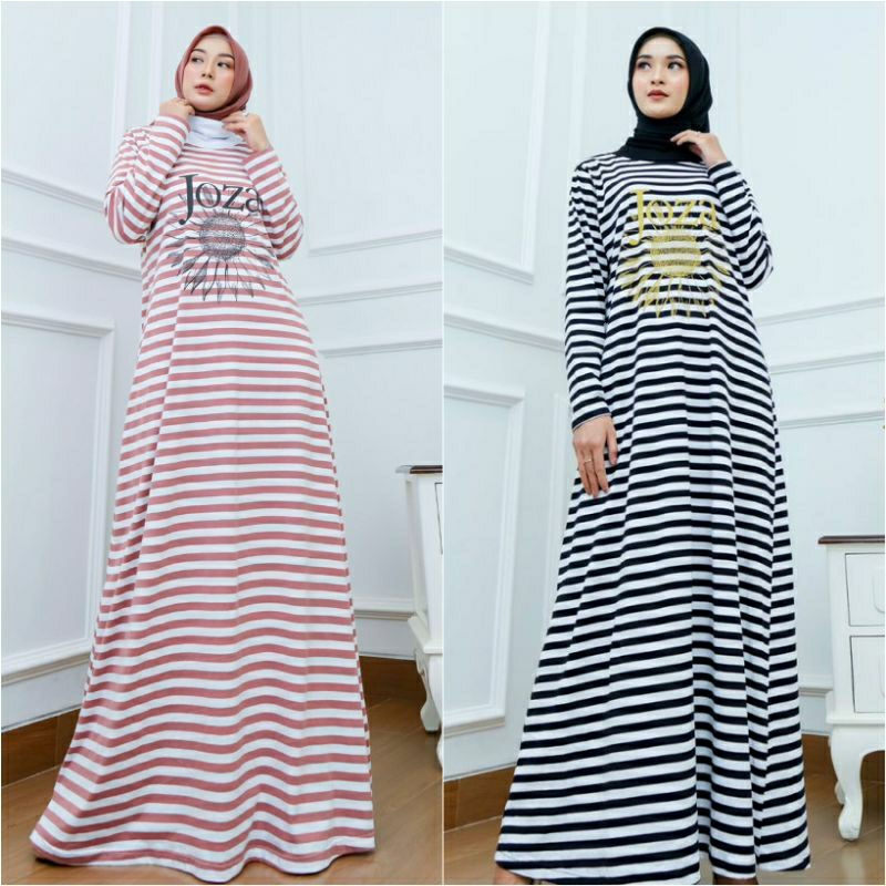 DAILY DRESS KATUN COMBAD LONG STRIP BY JOZA CLOTHING