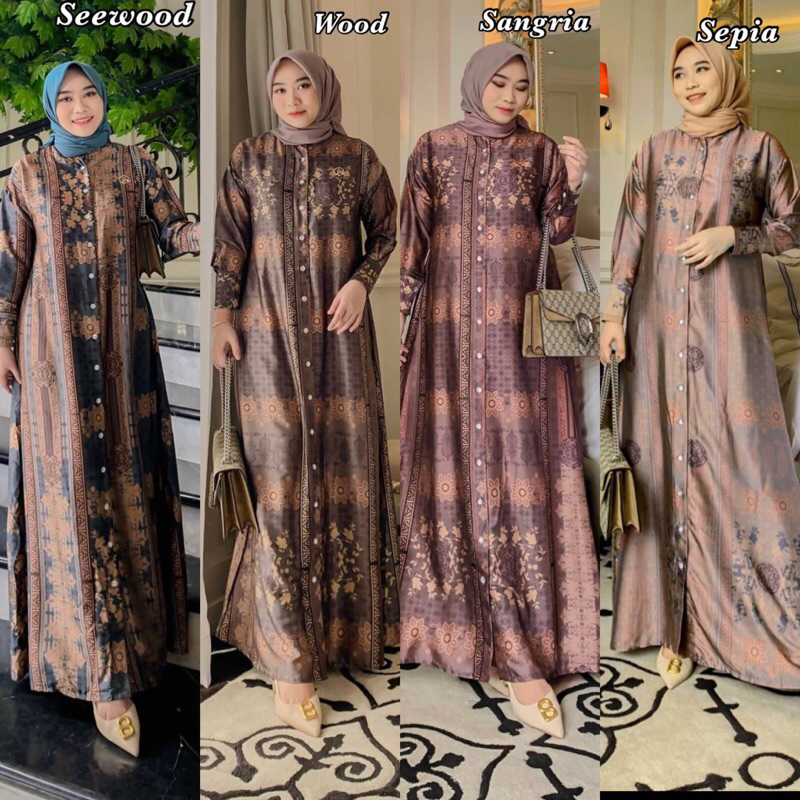 GAMIS ARMANI MAXMARA SILK.| DRESS MUSLIMAH KONDANGAN LEBARAN HAJATAN GLAMOUR MEWAH DRESS MODIS MODER