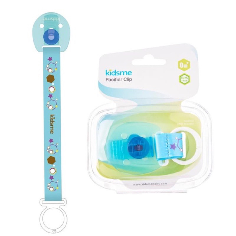 Kidsme Pacifier Clip Tali Empeng Bayi Teether Gigitan Bayi Rantai Empeng Anti Jatuh Bahan Kain