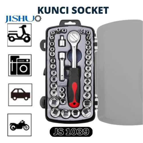 KUNCI SOCKET SET RATCHET WRENCH JS-1039K