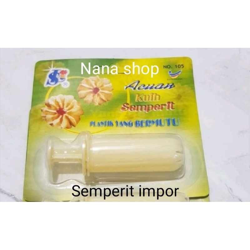 Spuit kue kering dorong cetakan kue kering plastik lokal