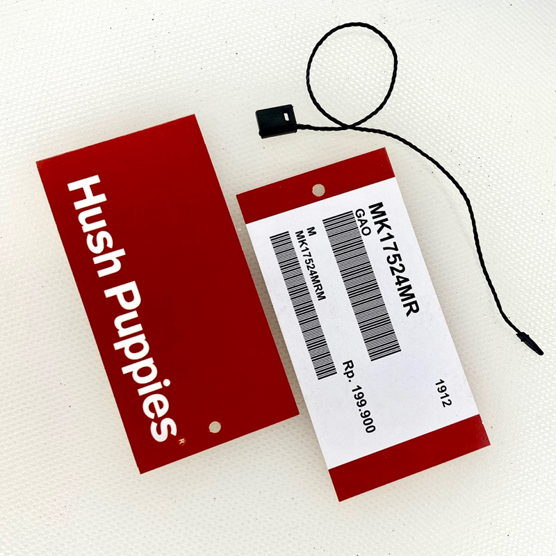 

HANGTAG hush puppies // CUSTOM HANGTAG 4x8cm // CETAK HANGTAG hush puppies // HANGTAG BRANDED