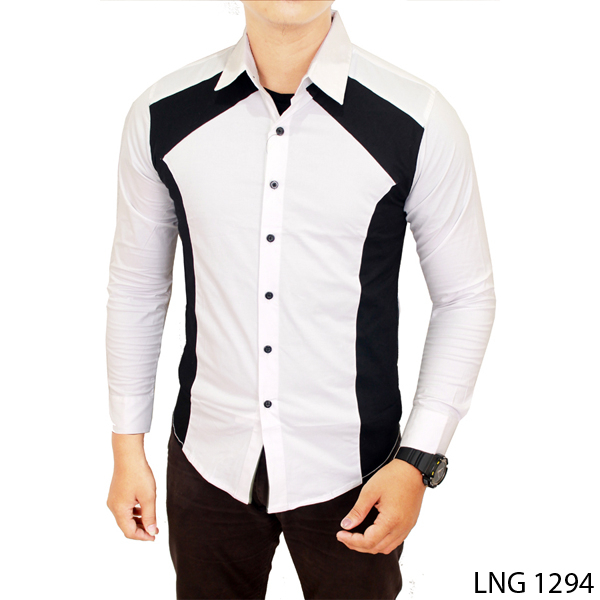 Mens Fashion Long Sleeve Slim Fit Breathable Casual Shirts With Pointed Collar LNG 1642