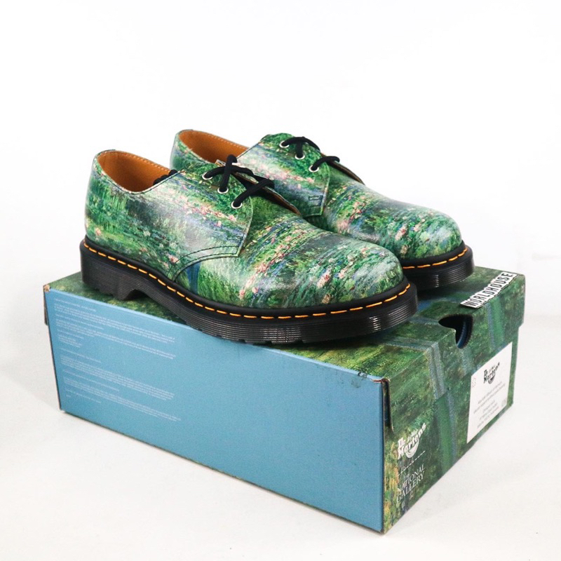 Dr Martens 1461 THE NATIONAL GALLERY LILY POND multi straw grain