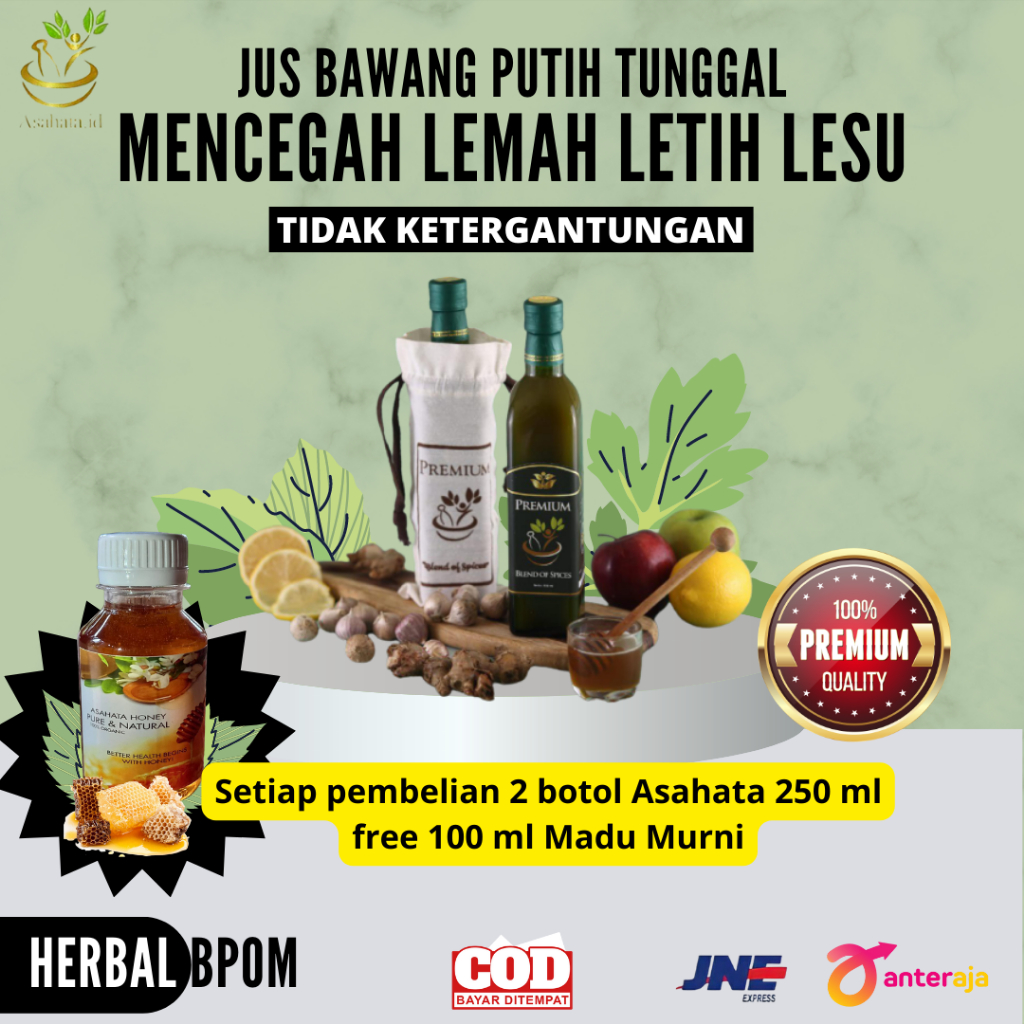 

Mencegah Lemah Letih Lesu Jus Bawang Putih Tunggal - Asahata Premium Untuk Pencegahan Penyakit