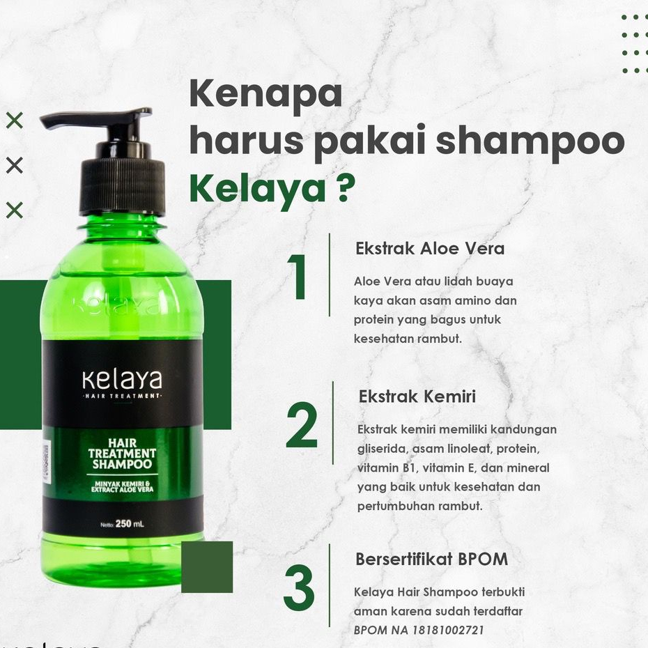 BPOM Kelaya Hair Treatment Shampoo 250ml Penebal Penumbuh Rambut Mencegah Rontok