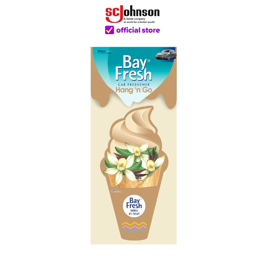 Bay fresh Hang N Go Pengharum Mobil gantung Vanilla Ice Cream