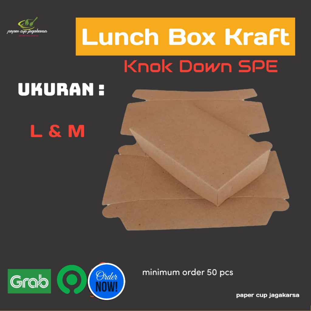 Paper Lunch Box kotak Makan Nasi Kotak Food Rice Kertas Bowl Paper Box Makanan Kekinian Korean paper