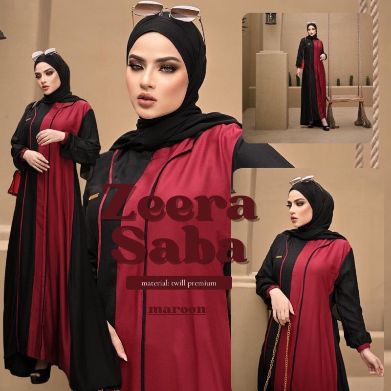 Daster Arab Zeera SABA Maxi Dress Gamis Rayon Twill