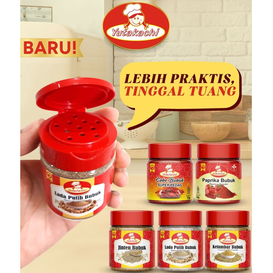 PAKET HEMAT BUMBU REMPAH YUTAKACHI (Cabe Bubuk/Paprika/Merica/Ketumbar/Jinten)