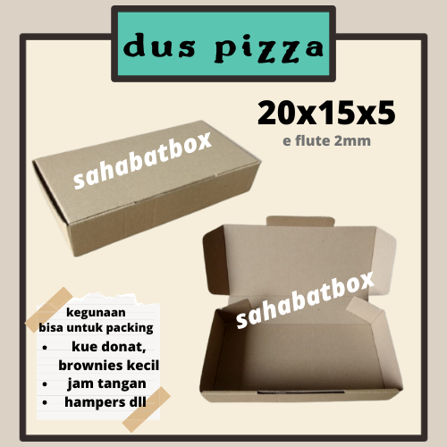 

(min order 10 pcs)Dus/Kardus/Box Pizza/Barang uk.20x15x5 cm Kemasan Diecut (Baru)