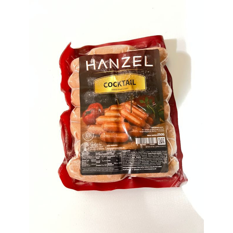 HANZEL BEEF COCKTAIL SOSIS SAPI AYAM / 250GR