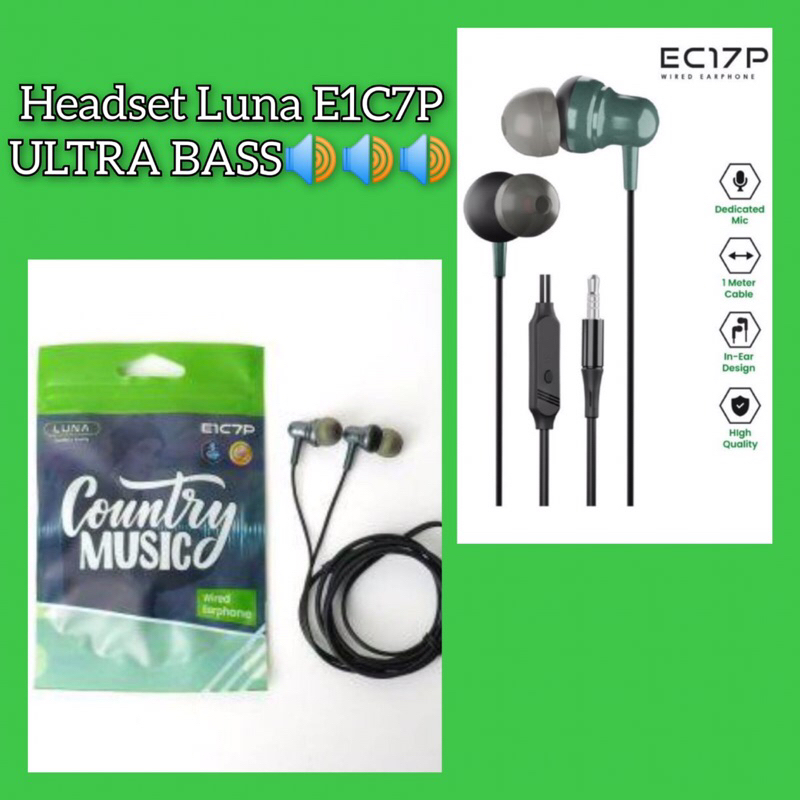 Headset Earphone Luna E1C7P In-Ear Musik Stereo