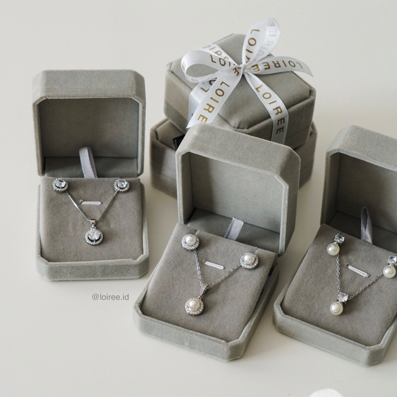 Wedding Necklace &amp; Earrings Set - Zirconia Jewelry Set / Set Kalung Anting / Set Perhiasan Wanita