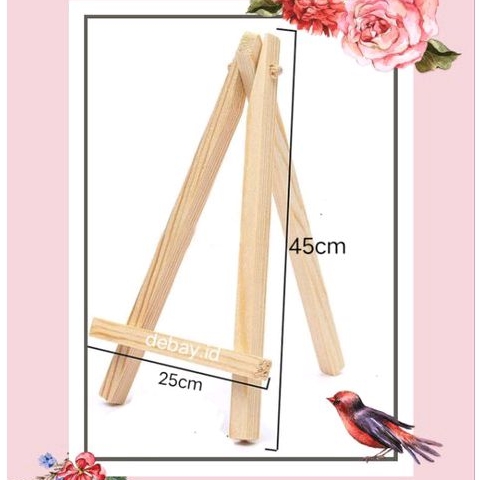 Wooden Easel Tripod/Stand Kanvas lukis/Stand fhoto 25x45cm