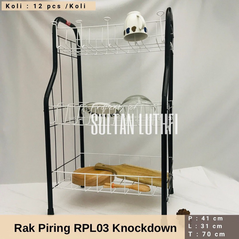 Rak piring knockdown