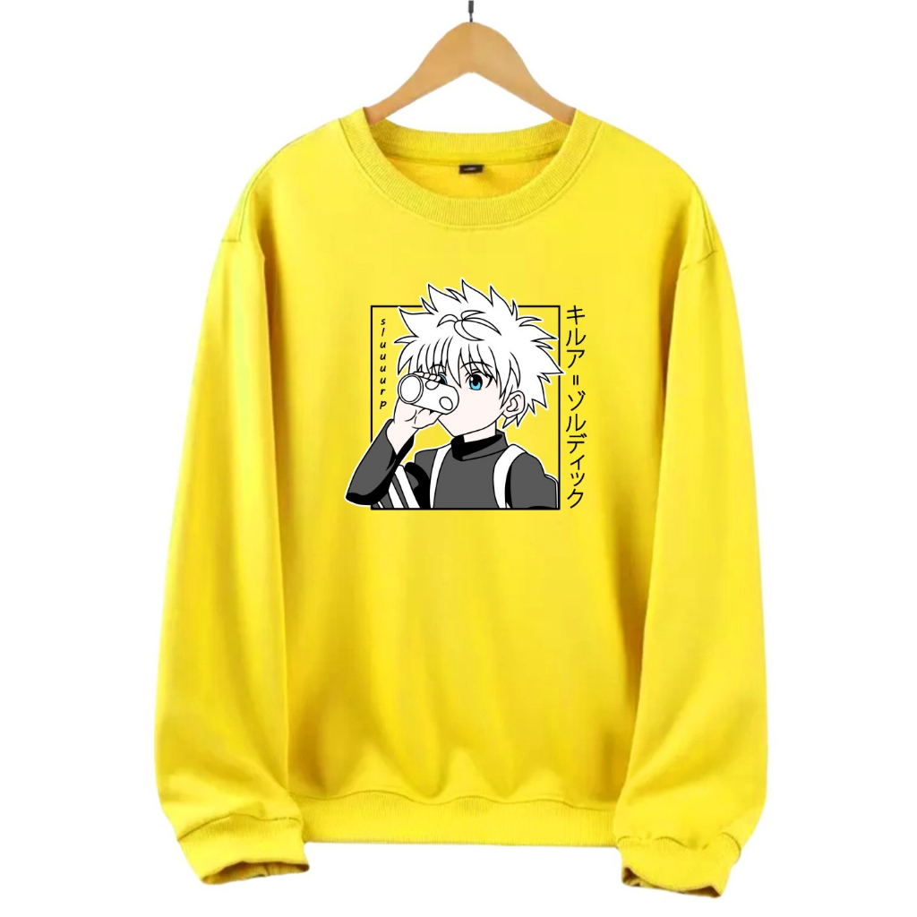 Anime Killua Zoldyck Devil Eye Sweater Crewneck Oblong Wanita Size M-L-XL-XXL Bisa Bayar Ditempat COD