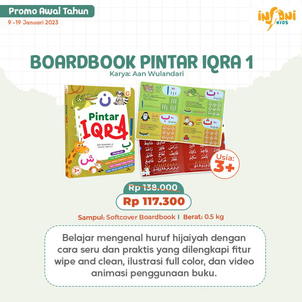 Boardbook Pintar Iqra 1