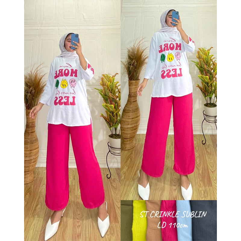 SET CRINKLE SETCEL AMORE LOVE WARNA CANTIK JUMBO XXL CANTIK MURAH GROSIR MODELLANO