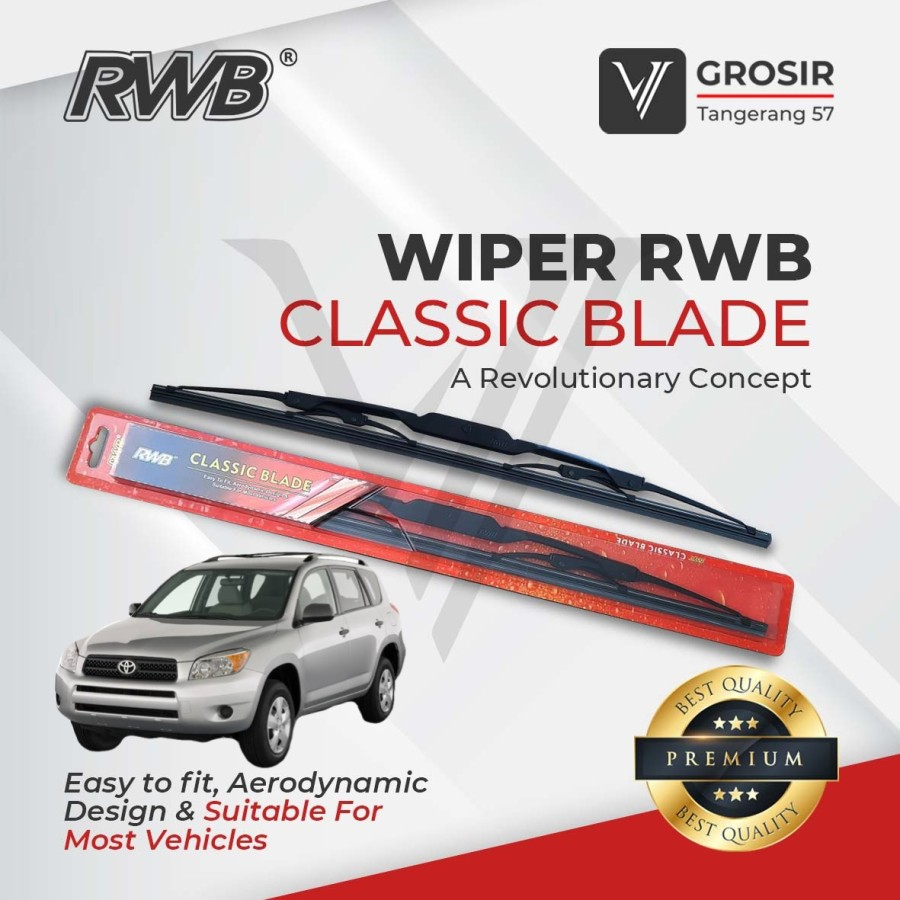 Wiper Toyota RAV 4 Rav4 2006-2012 Classic Blade RWB 2 PCS