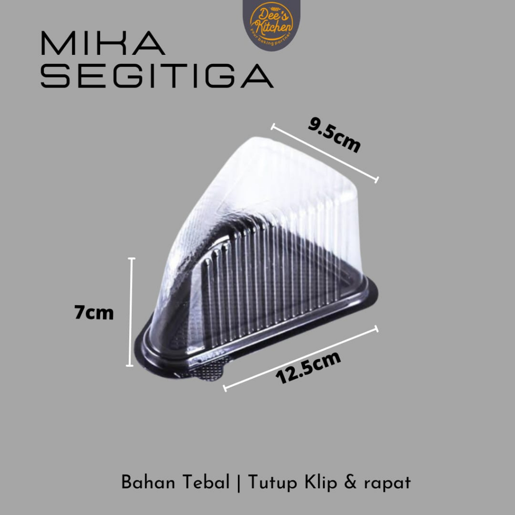 MIKA CAKE SLICE / MIKA SEGITIGA /MIKA KUE POTONG - PAK (50pcs)