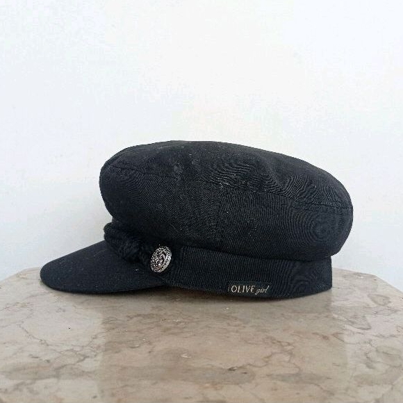 Topi Fiddler OLIVE Girl Black Fiddler / Sailor Hat