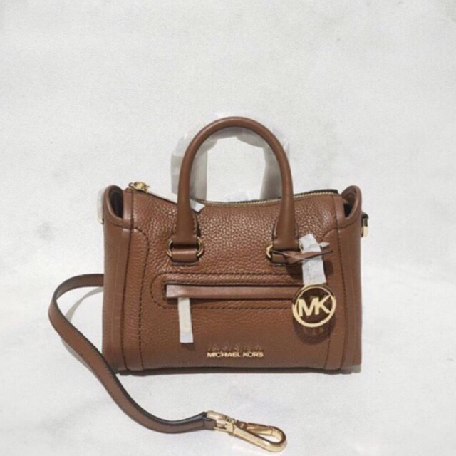 MK Carine Extra-Small Pebbled Leather Satchel