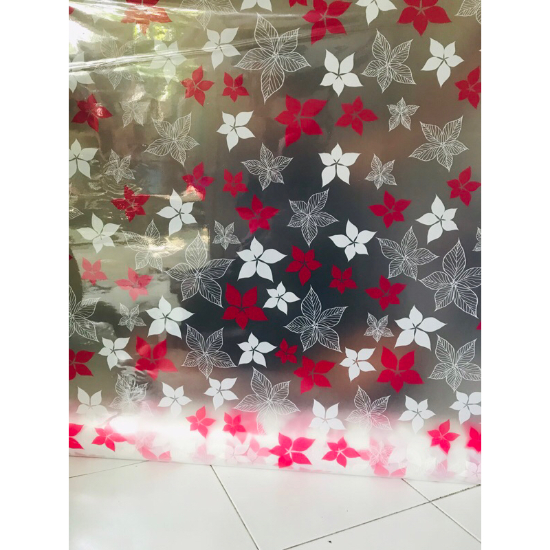 STICKER KACA KACA FILM MOTIF BUNGA BELIMBING