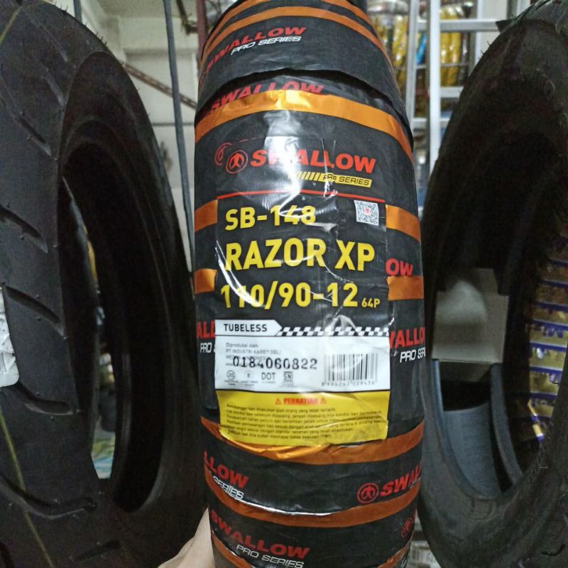 Ban Ring 12 110/90-12 Swallow Razor XP Pro Series Soft compound Tubeless ban belakang Scoopy fi / fr